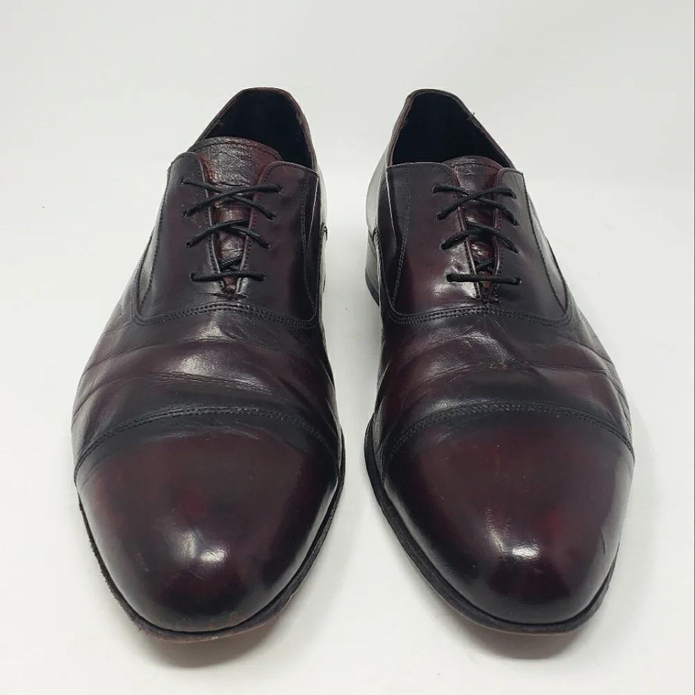 Florsheim‎ Cap Toe Oxford Burgundy Red Leather Dress Shoes Mens Size 11 33330